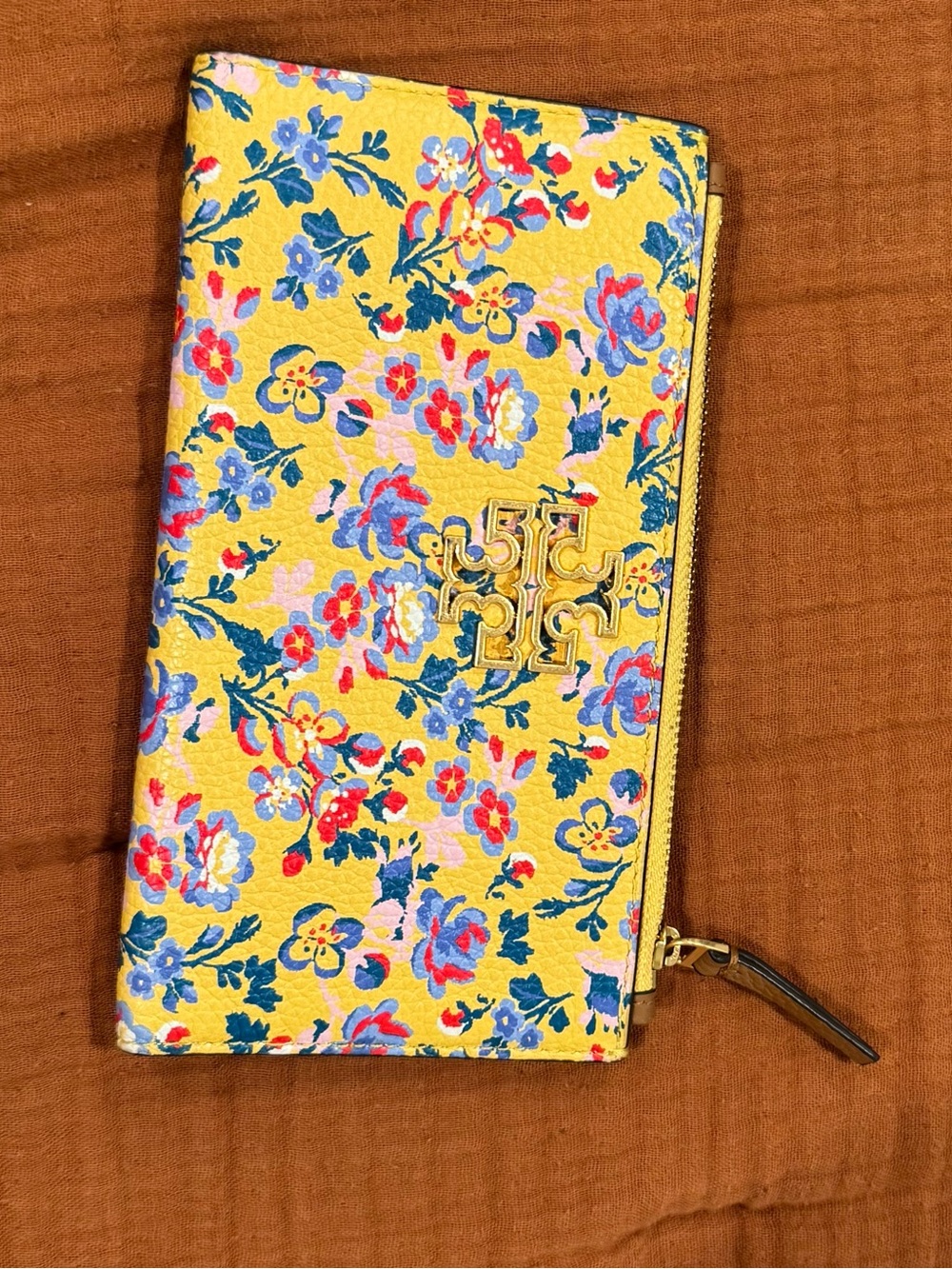Tory Burch Britten Printed Slim Envelope Wallet Liberty Ditsy/French Paisley